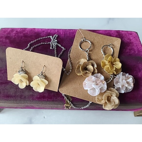 Multicolored Floral Polymer Clay Jewelry Set, NEW - Picture 1 of 10